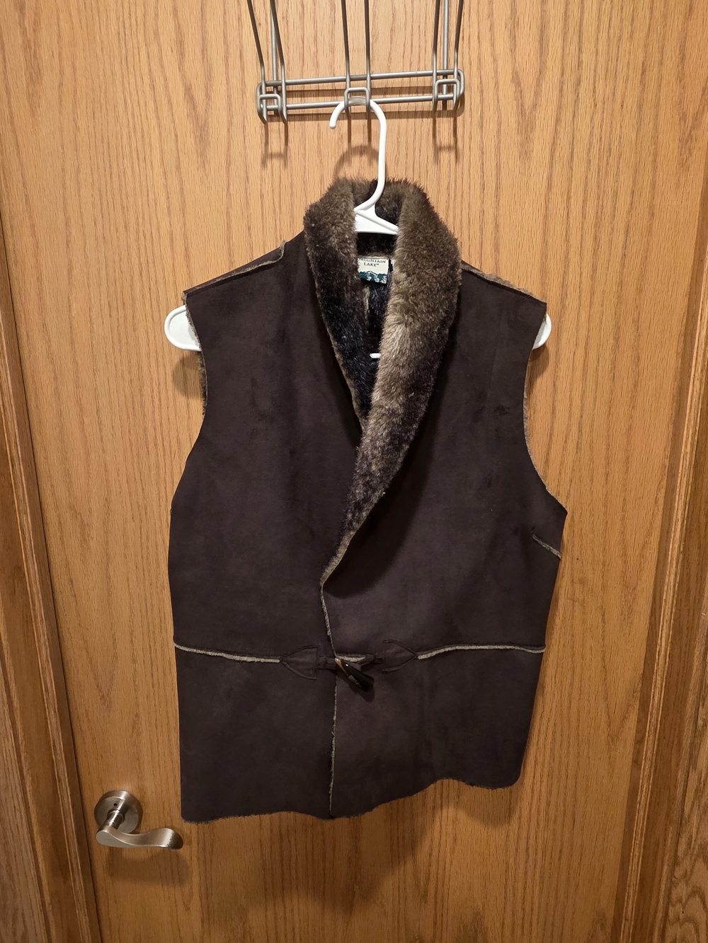 Mountain Lake Brown Faux-Shearling Lined Vest